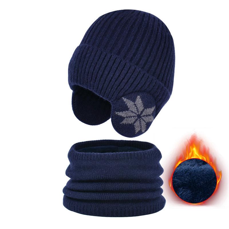 Winter Knit Hat And Neck Warmer Set With Windproof Ear Protection For Women And Men