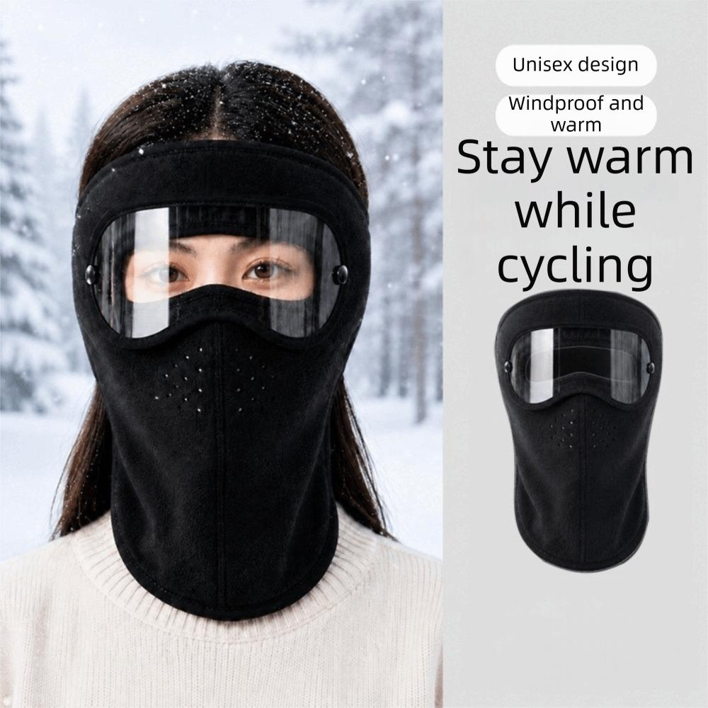 Plush Full Face Cover Soft Goggles Mask Face Cover Winter Cycling Mask  Riding