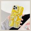Fruit Lemon Phone Case For IPhone 14 11 12 13 Mini Pro Xs Max 8 7 6 6S Plus X XR Solid Candy Color Case