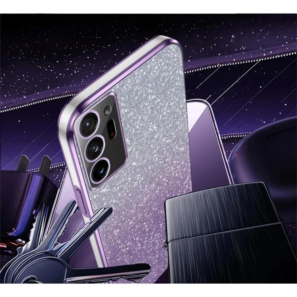 Luxury Gradient Glitter Plating Case For Samsung Galaxy S24 S22 S21 S23 Ultra FE Note 20 10 S10 S20 Plus Silicon Protect Cover