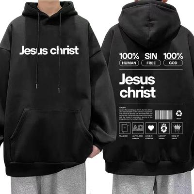 Jezus Chrystus Biblia Powiedzenie Werset Wiara Bluzy Mężczyźni Kobiety Odzież Moda Harajuku Bluza Bluza Polarowa Casual Luźne Bluzy