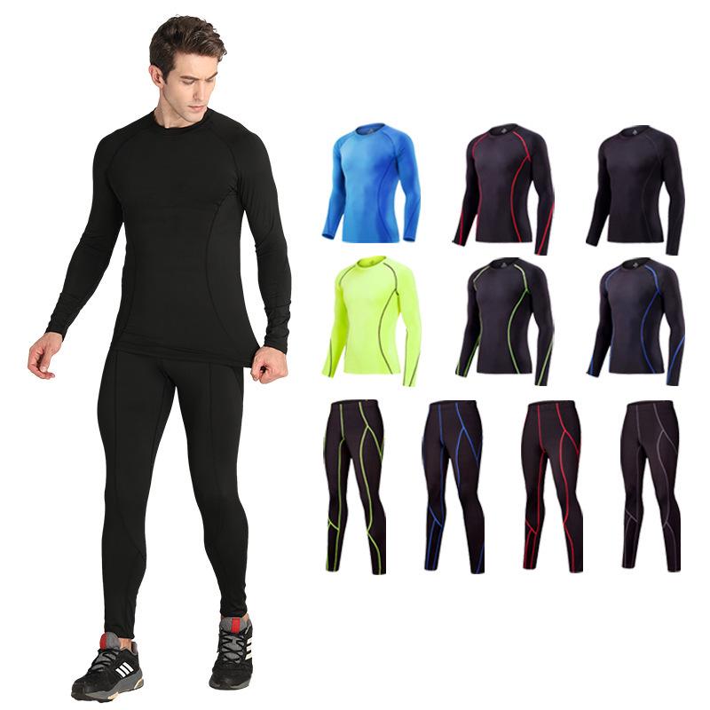 Slim Fit Long Sleeve Quick-Dry Sportswear Set with Fleece Lining for Running and Yoga