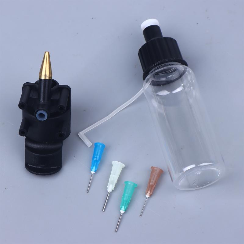Airbrush Kit With 50Ml Special Bottle & 0.2Mm/0.3Mm/0.5Mm/0.8Mm Disposable Nozzle No-Clean Air Brush Tool Spray Module