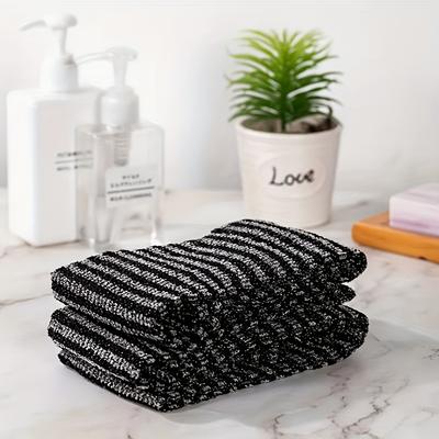 1PC Japanese Mesh-Striped Dual-Sided Exfoliating Bath Towel - Body Scrubber & Back Brush, Shower/Spa Massage Tool for Men Women