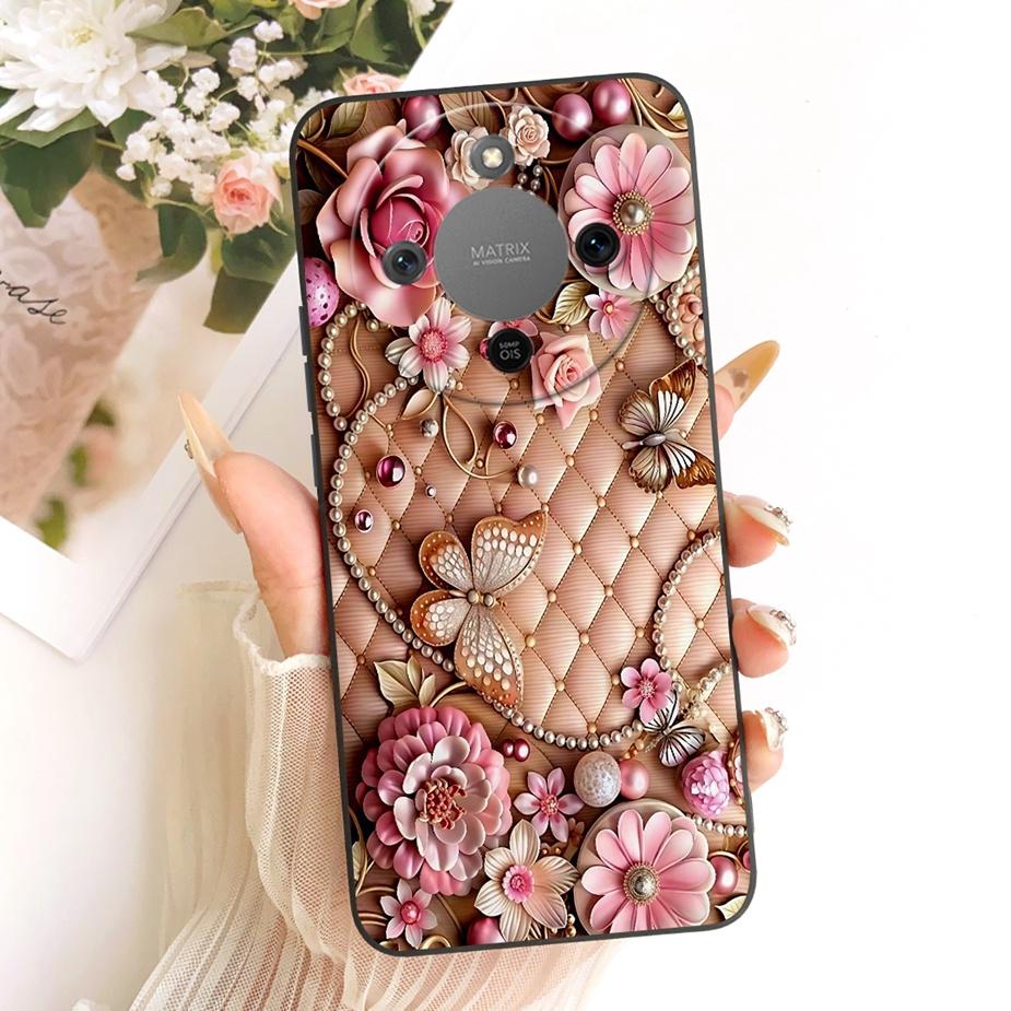 For Honor X9d Case Magic8 Lite Cute Fashion Cartoon Cover Soft TPU Phone Case For Honor Magic 8 Lite X 70 HonorX9d HonorX70 Bags