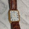 Used Working item CITIZEN Hennessy Men's Watch Square TANK Roman Index Leather Belt Vintage