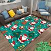 Christmas Santa and Tree Pattern Carpet for Home Decoration - Green Suitable for use as an anti-slip for living room bedroom sofas