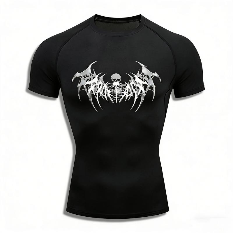Herren Kompressions-T-Shirt Schnelltrocknend Bodybuilding Sportbekleidung Laufen Ultraleicht Mode Sport-T-Shirts Fitnessstudio Fitness Elastisches Sweatshirt Oberteile