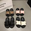 Stepping on shit-feeling thick-soled slippers for women's summer wear 2025 new non-stinky foot drag seaside beach home sandals