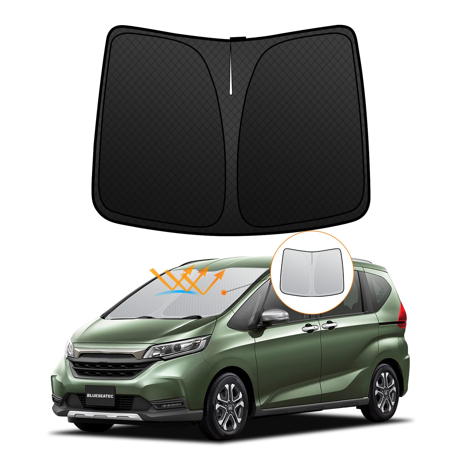 

Honda Freed Windshield Sunshade UV Light Blocking and Summer UV Easy Installation and Includes Storage Bag [Enhanced Edition] GB5/6/7/8 (H28.9-R6.6)