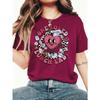 European Size One Loved Lunch Lady Heart Pattern Print | European and American Fashion Casual Round Neck Short Sleeve T-shirt
