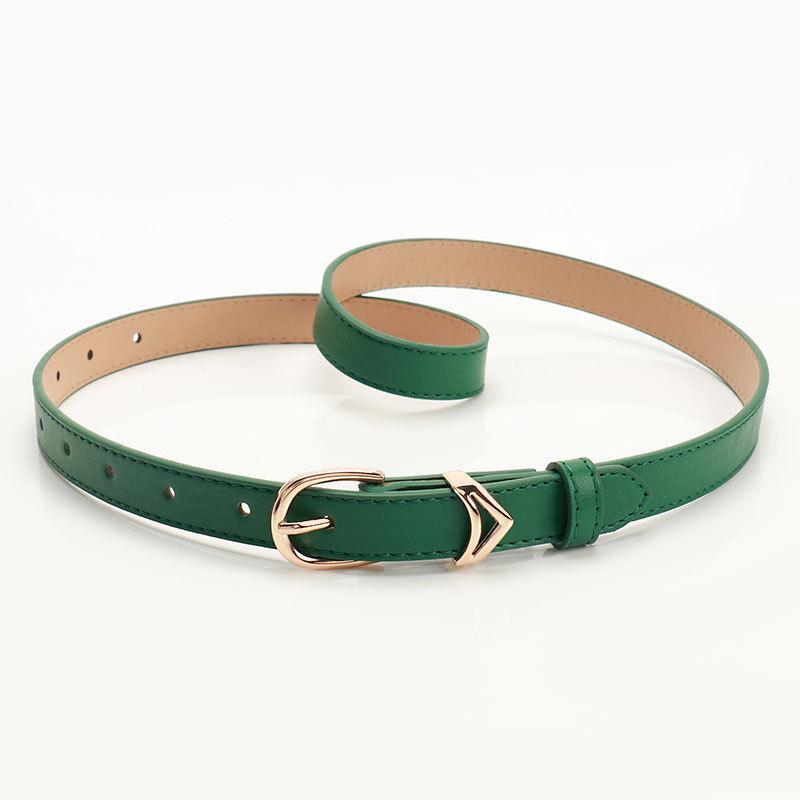 

Новый женский тонкий ремень в корейском стиле, женственный стиль, ремень с пряжкой-булавкой, универсальный ремень для платья