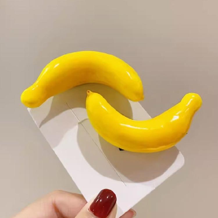 Unique And Practical Resin Hair Clip Shaped Like Fruits And Vegetables Hairpin Suitable For Girls' Everyday Styling