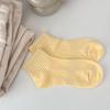 5 Pairs Cream Style Short Socks for Women Breathable Sweat-absorbent Sports Socks Japanese Candy Color Girl Ankle Socks
