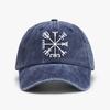 Vegvisir Vikingų spaudinio beisbolo kepuraitė Skalauta minkštas viršus Nusidėvėjusios džinsinės kepurės Reguliuojama laisvalaikio Tėčio kepurė Unisex moterims apsaugos nuo saulės kepurės