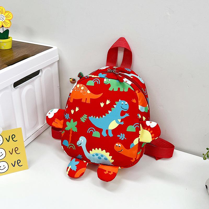 2026 Cute Dinosaur Kids Backpack: Playful Cartoon Double Shoulder Bag for Kindergarten & Primary School Boys and Girls