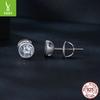 Simple 50-Point Exquisite Moissanite Threaded Stud Earrings With 925 Silver Moissanite Design
