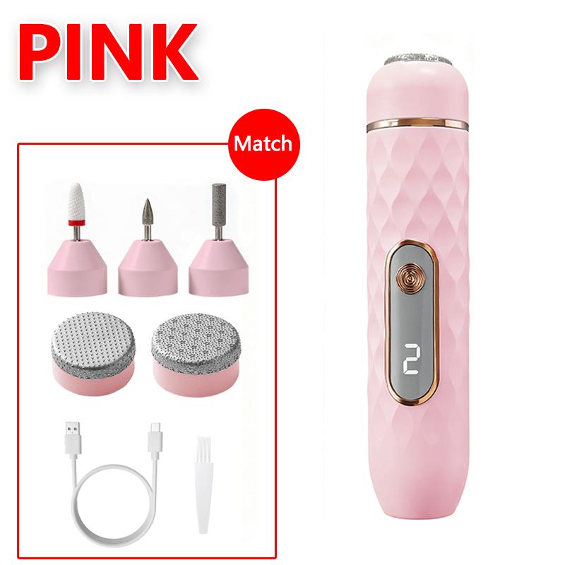 

2026 New Electric Foot File Callus Remover Pedicure Tool Hard Cracked Dry Feet Heel Care Dead Skin Removal Home Foot Care розовый