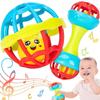 Chewable Musical Instrument Toys Non-Toxic Hand Bell Toys Baby Rattle  Ability Training