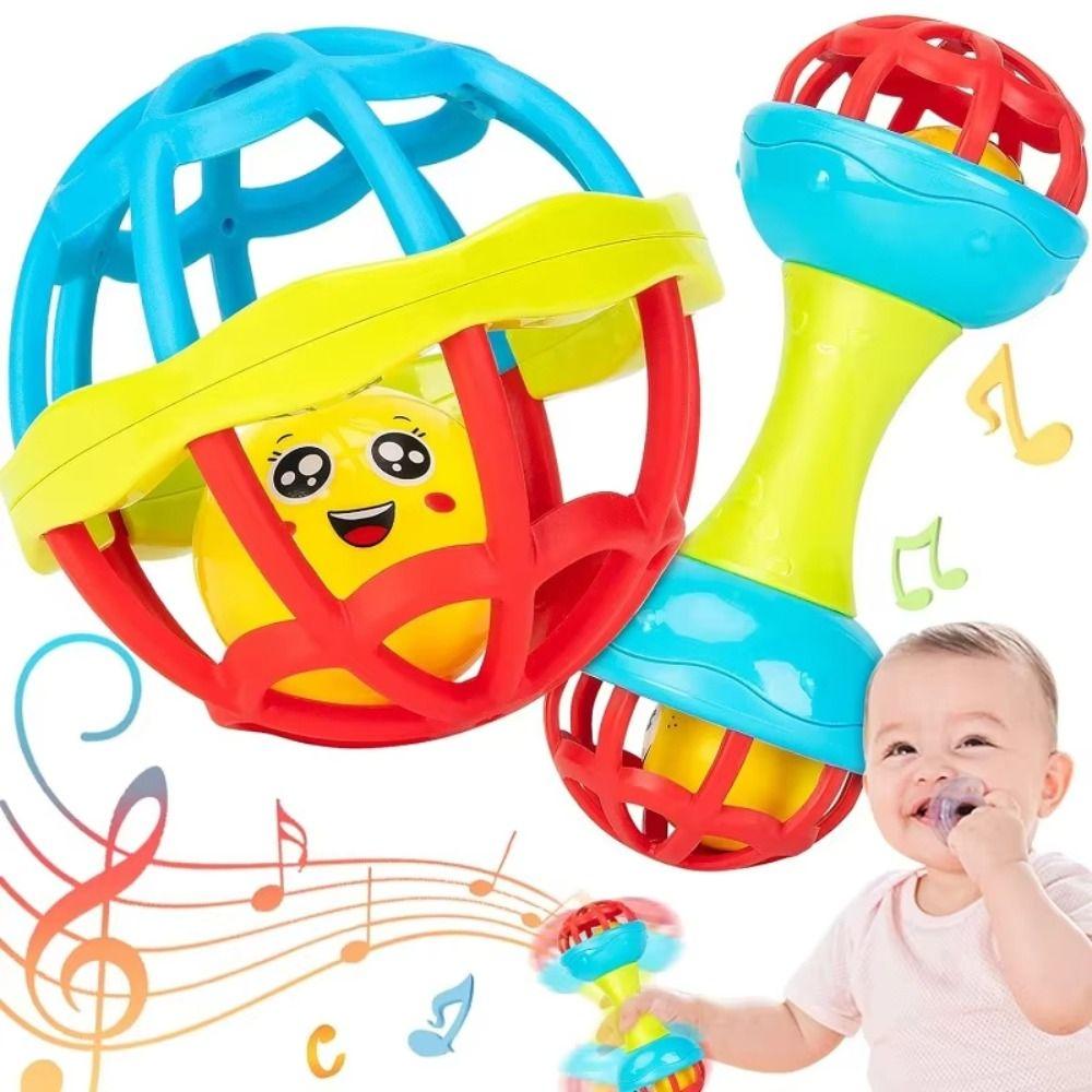 Chewable Musical Instrument Toys Non-Toxic Hand Bell Toys Baby Rattle  Ability Training