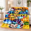 Blox Fruits Flanell-Kuscheldecke Weich Warm Gemütlich für Sofa Bett Innen Haus Schlafzimmer Gebrauch