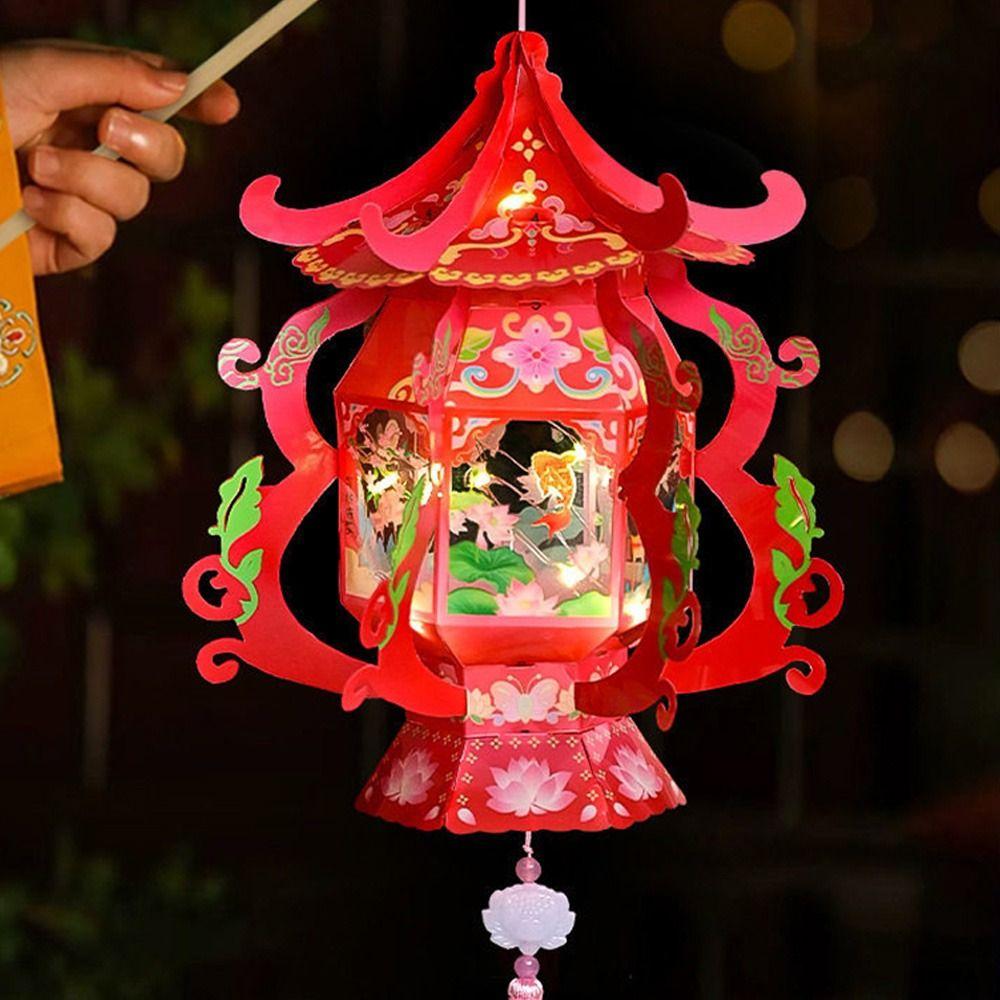 PVC Chinese Lantern Handheld Handheld Lantern Gifts Palace Lantern Holiday Decorating