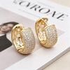 High-End Luxury Copper Zirconia Ear Cuff Hoop Earrings for Women