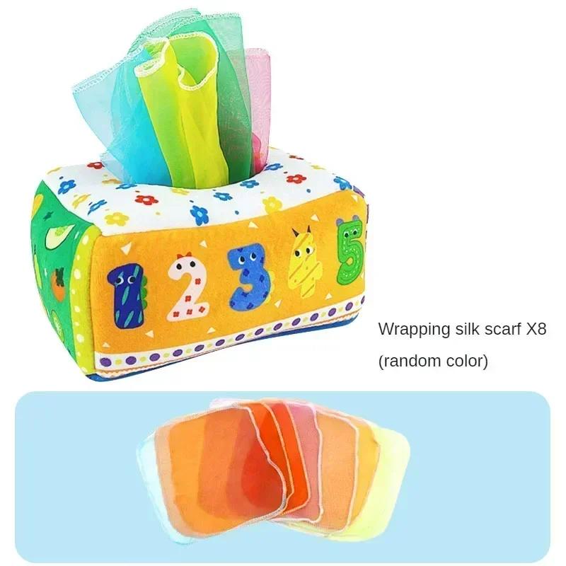 Baby Draw Paper Towel Tearing Tissue Box Baby Puzzle Early Education Montessori Children Cloth Toys Sensory Gift Montessori Toys