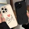 Puppy and Cat Punch Phone case iPhone 15 Pro Max 11 12 13 16 14 Plus Silicone Shockproof Case Lens protector shell