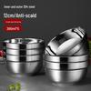 304 Stainless Steel Double-Layer Insulated Bowls, 12cm, 6-Pack