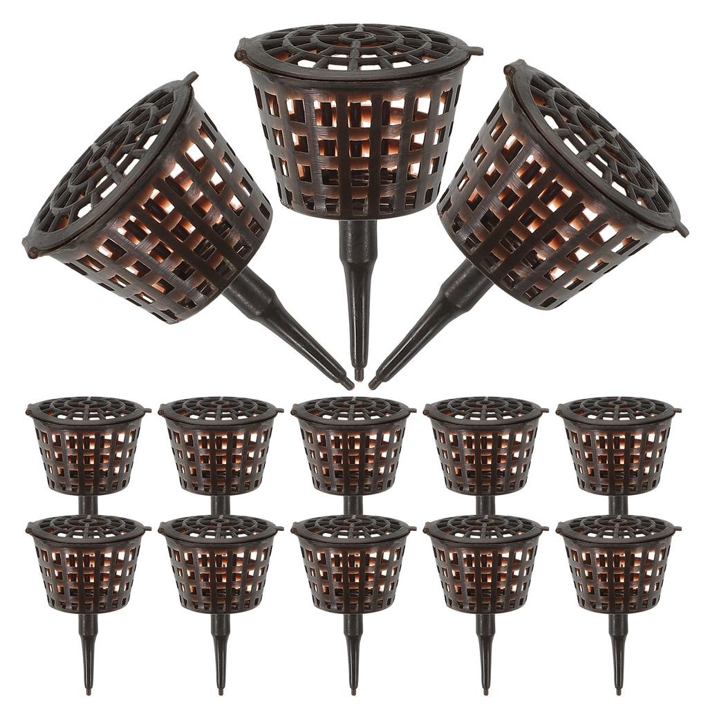 20Pcs Fertilizer Box Plastic Baskets Black Size L Controlled Release Fertilizer Container for Bonsai Plants Orchids