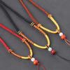 Hand-woven Jade Pendant Lanyard Necklace - Adjustable Unisex Rope