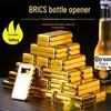Gold & Silver Magnetic Gold Bar Bottle Opener - Simulated Gold Brick Design for Beer Bottles