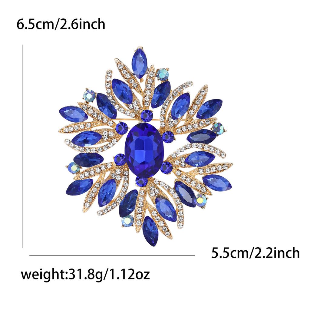 Women Glass Brooch Rhinestone Shining Boutique Decoration Badges Pins