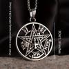Mode Fünfzackiger Stern Herren Anhänger Halskette Retro Motorrad Schutzschmuck Jubiläumsgeschenk