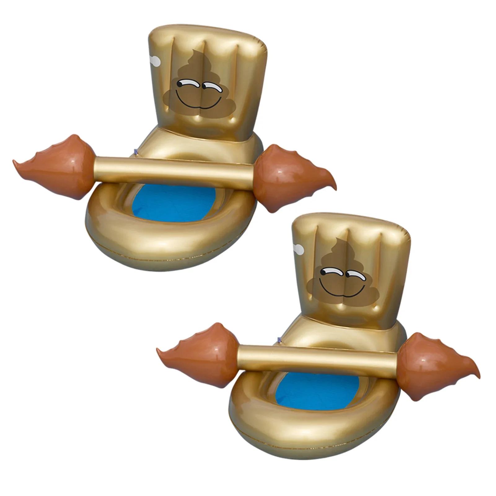 

Надувные игрушки в форме унитаза 2 шт. в наборе Плавающее кресло ПВХ Вода Игрушка для битвы для двух игроков Веселье в бассейне Пляжное веселье Плавающее сиденье