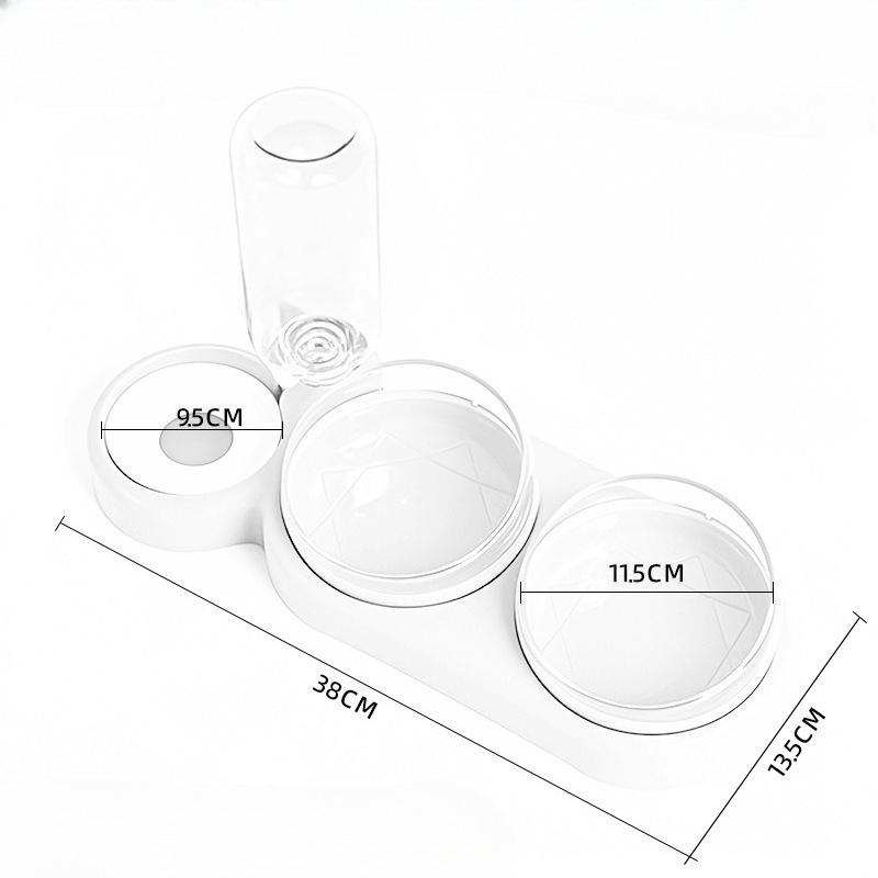 Cat Bowl, Pet Bowl, Cat Automatic Water Dispenser, Feeder, Double Bowl Integrated, Dog Bowl, Anti-tipping Food Basin