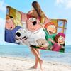 Adult Animation F-Family G-Guy Microfiber Printed Beach Towel Mountain Climbing Yoga Beach Swimming Running Absorbent Soft Towel