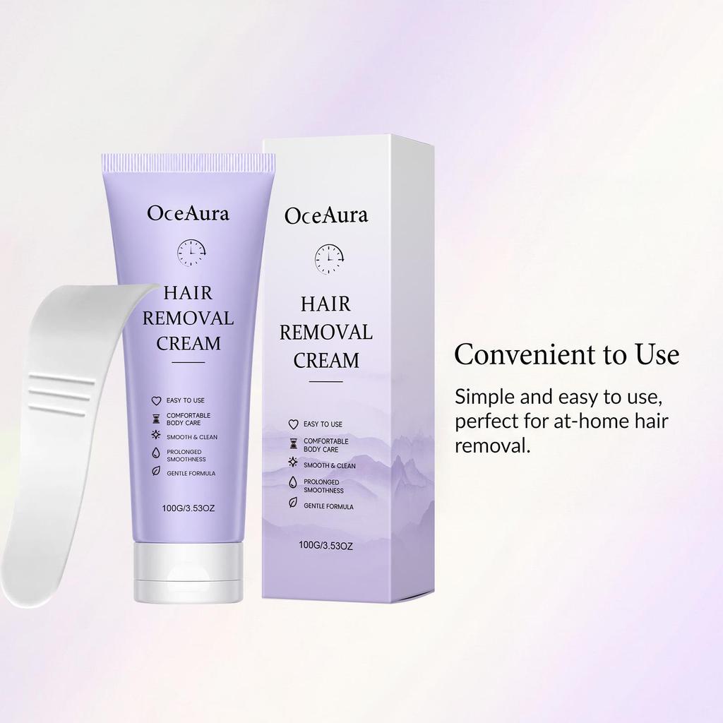 OCEAURA Gentle & Hydrating Hair Removal Cream for Soft, Smooth Skin
