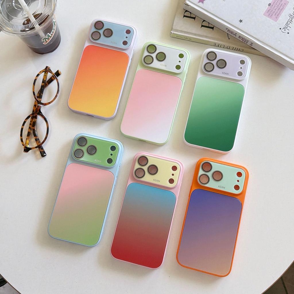17 Applicable iPhone16promax gradual change contrasting color 16 Apple 17pro mobile phone case 17promax protective case