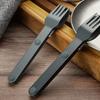 3Pcs Camping Utensils Set Connect Magnetic Knife Fork Spoon Flatware Portable Camping Cutlery Travel Carry Kits Parts