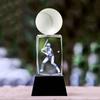 Customized Crystal Sculpture Trophy, Sports, Volleyball, Tennis, Badminton, Golf Games, Competition Awards, Home Decor