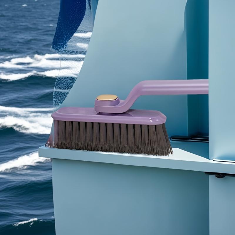 1Pc 360-Degree Rotating Crevice Cleaning Brush with Tweezers for Bathroom Tile Grout, Kitchen Countertop Cleaner Tool , Wall and Tile Baseboard Brush