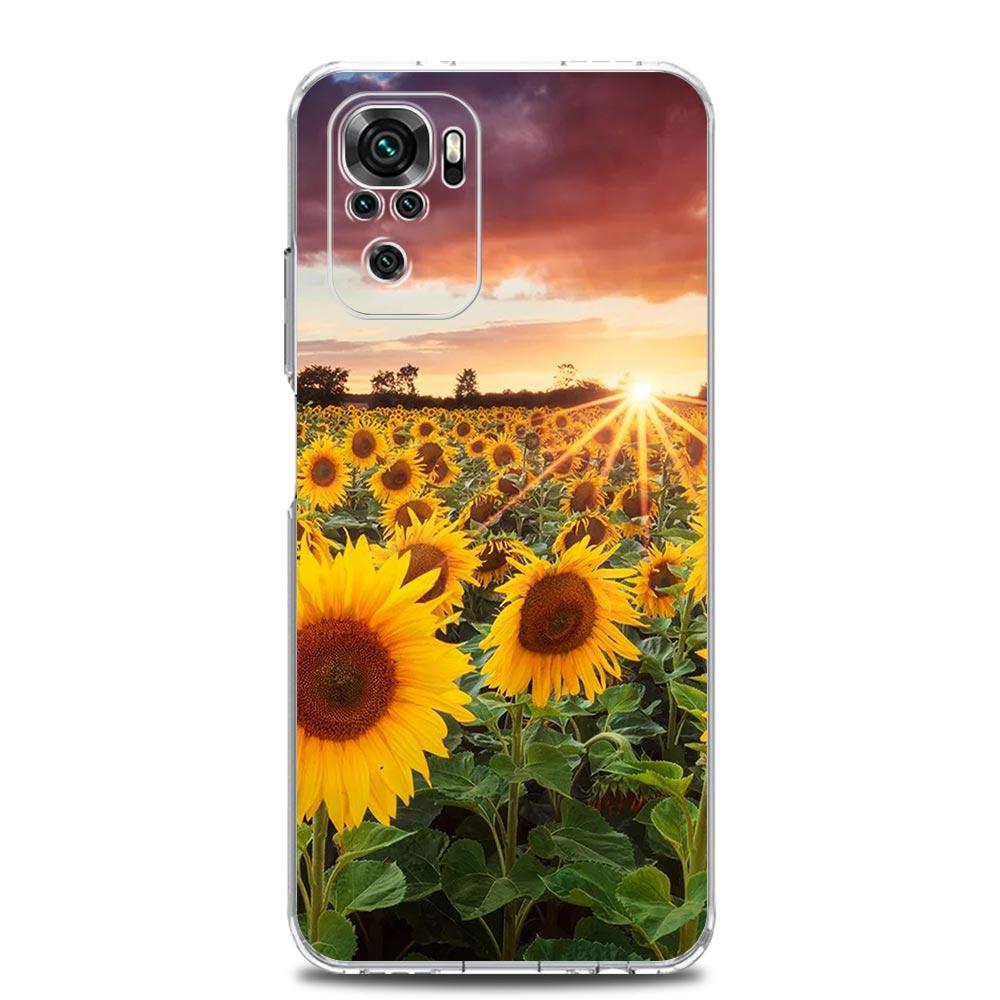 Phone Case For Xiaomi Redmi Note 15 14 13 12 4G 10 11 Pro Plus 5G 14C 13C 12C 10C TPU Cover Pretty Sunflower Flower Summer