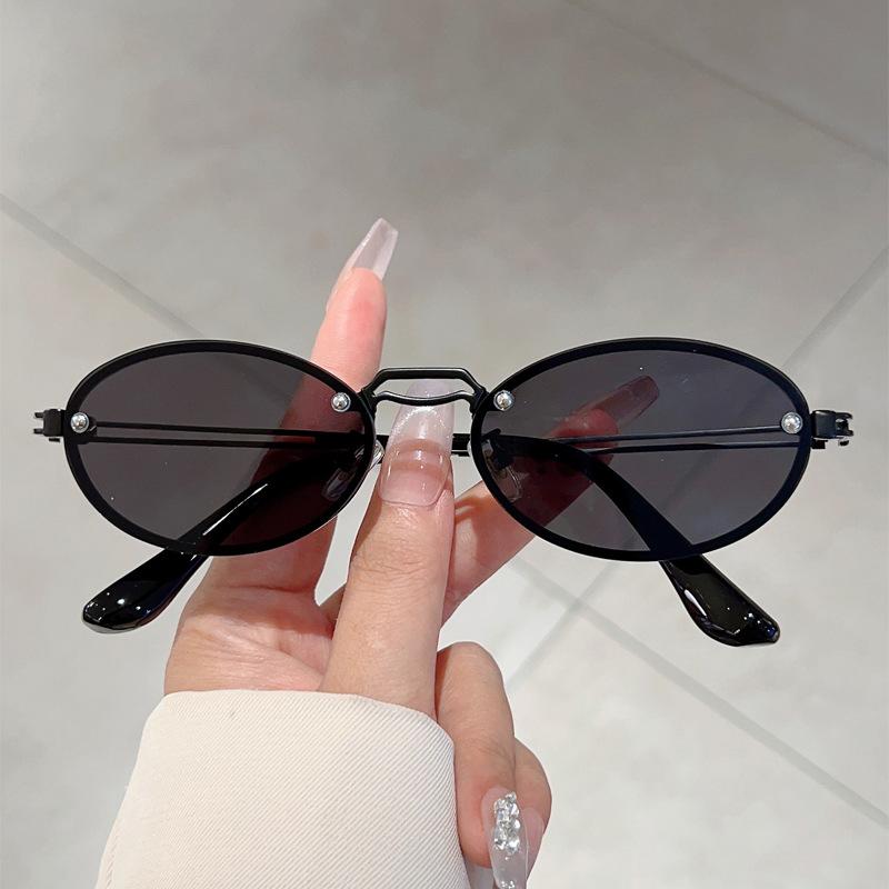 

Vintage Fashion Hip Hop Oval Sunglasses Women For Men Steampunk Luxury Brand Designer Uv400 Sun Glasses Popular Pink Eyeglasses
