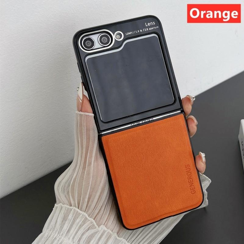 Nárazuvzdorné pouzdro s texturou z tvrdé PU kůže pro Samsung Galaxy Z Flip5 Z Flip4 Pouzdro na telefon Samsung Z Flip4 Z Flip3 / Z Fold4 Z Fold3 cket Zadní kryt.