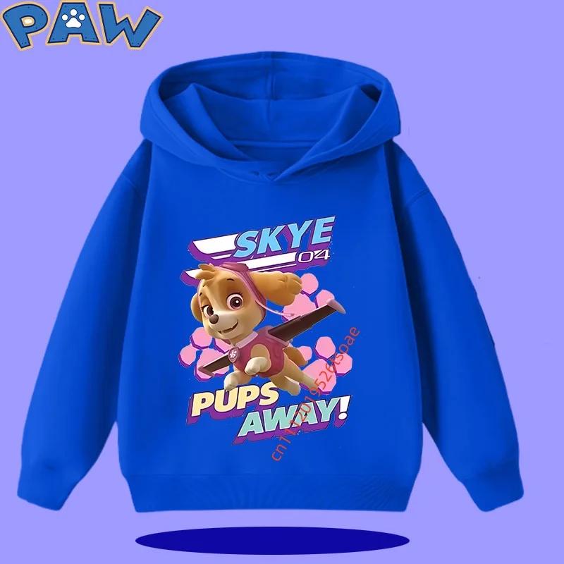 PAW Patrol 2026 Kids Hooded Sweatshirt for Autumn/Winter Long Sleeve 2026 New Style Boys' and Girls' Cartoon Print Sweater
