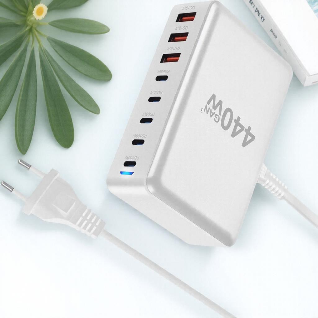 440W USB C Charger 8 Port Charging Station 100W Dual PD Compatible MacBook Pro Air iPad iPhone 16 15 14 13 Pro Max