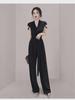 "Elegant Wide-Leg V-Neck Jumpsuit for Women - Summer Style"