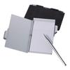 Aluminum Pocket Notebook Portable Travel Notepad with Pen Holder for Office Home Mini Notepad